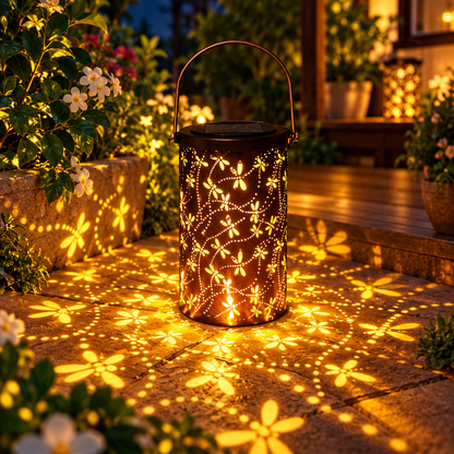 Solar Dragonfly Pattern Lantern