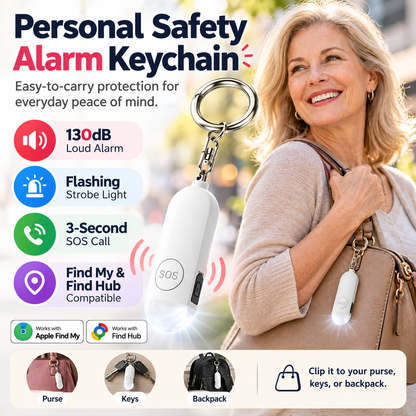 🚨 Personal Safety Alarm Keychain for Women
