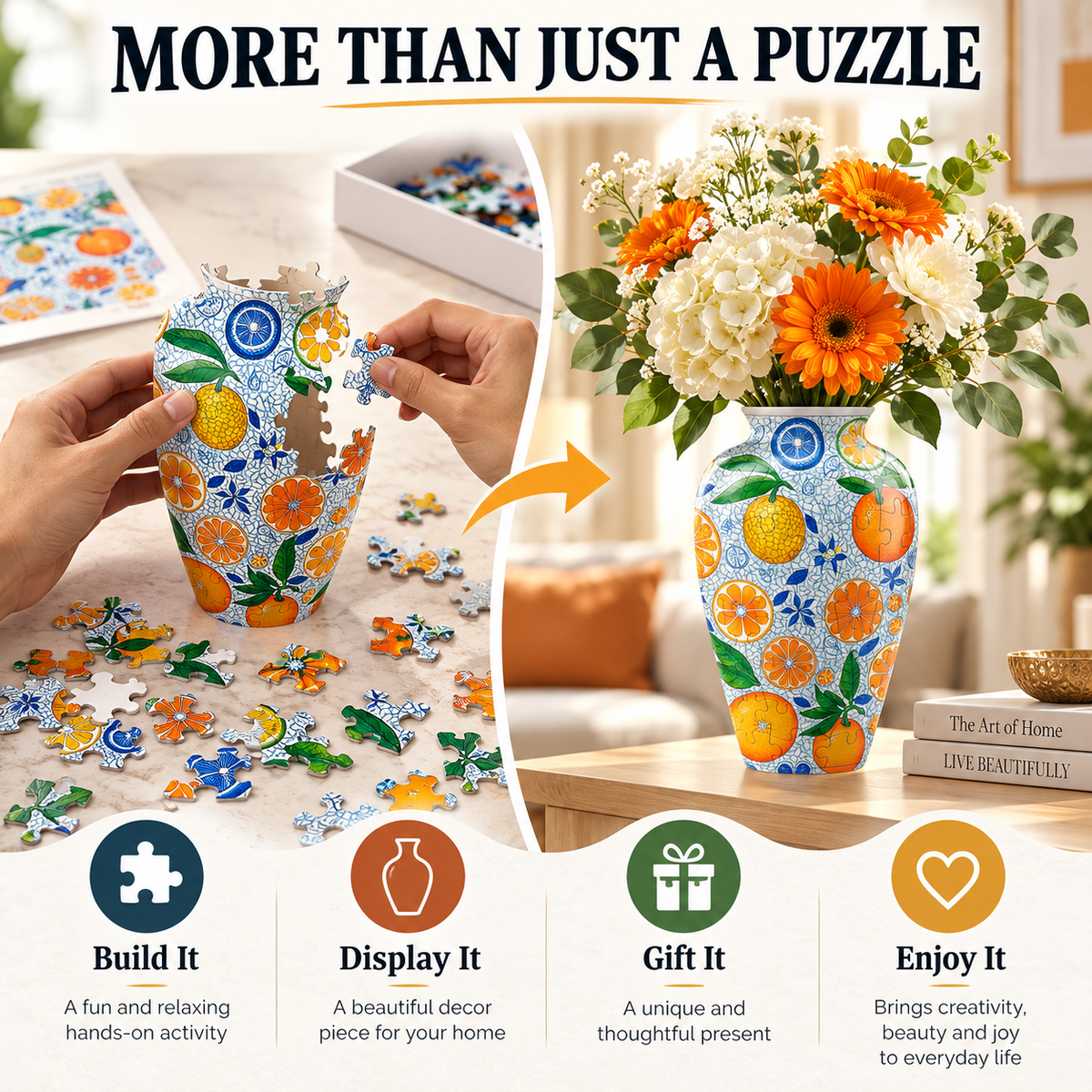 🎉 Limited-Time 49% Off — 3D Puzzle Flower Vase
