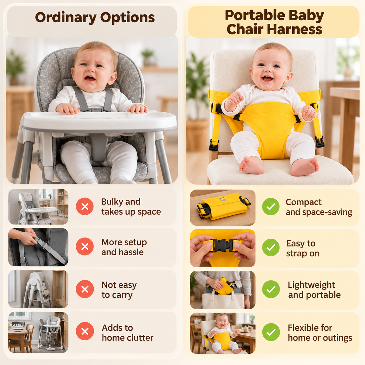 🔥Limited-time 50% off — Portable baby chair harness