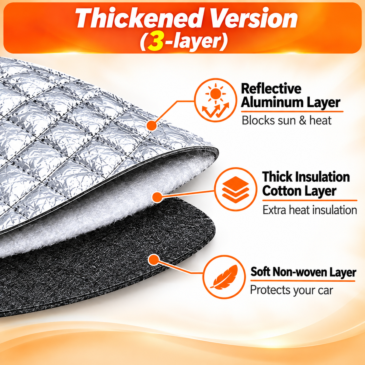 Car Windshield Snow Cover | All Season Sun & Frost Protector for Cars, SUV, Truck
