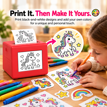 AI Voice-Activated Mini Thermal Sticker Printer