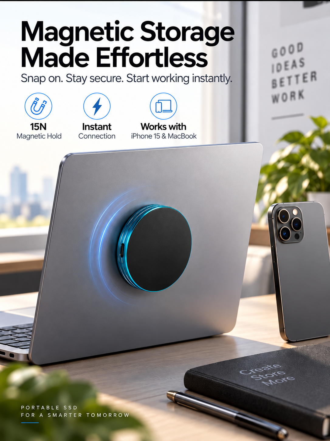 📲 C Magnetic Anti-Lost Portable SSD External Solid State Drive