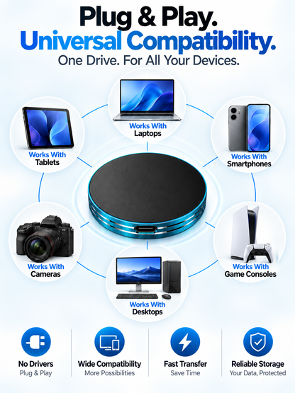 📲 C Magnetic Anti-Lost Portable SSD External Solid State Drive