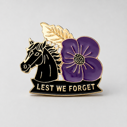 ✈️Last Day 50% OFF✨Limited Edition War Horse Purple Poppy 111th Anniversary Remembrance Brooch