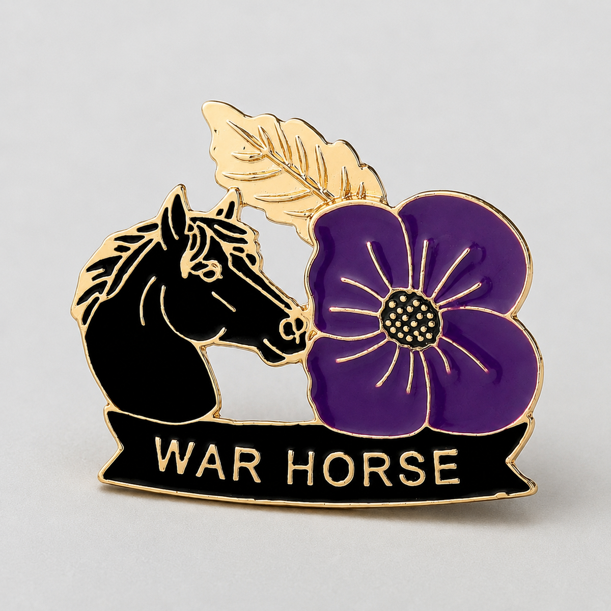 ✈️Last Day 50% OFF✨Limited Edition War Horse Purple Poppy 111th Anniversary Remembrance Brooch