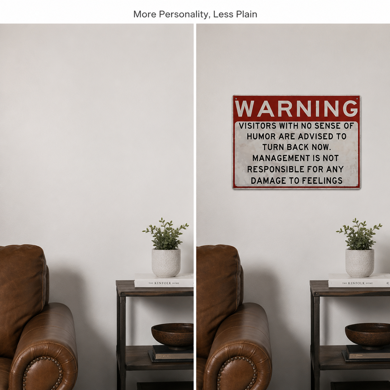 🔥 LAST DAY 50%OFF!🔥🎁Vintage “No Sense of Humor” Warning Metal Sign