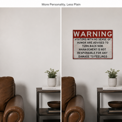 🔥 LAST DAY 50%OFF!🔥🎁Vintage “No Sense of Humor” Warning Metal Sign