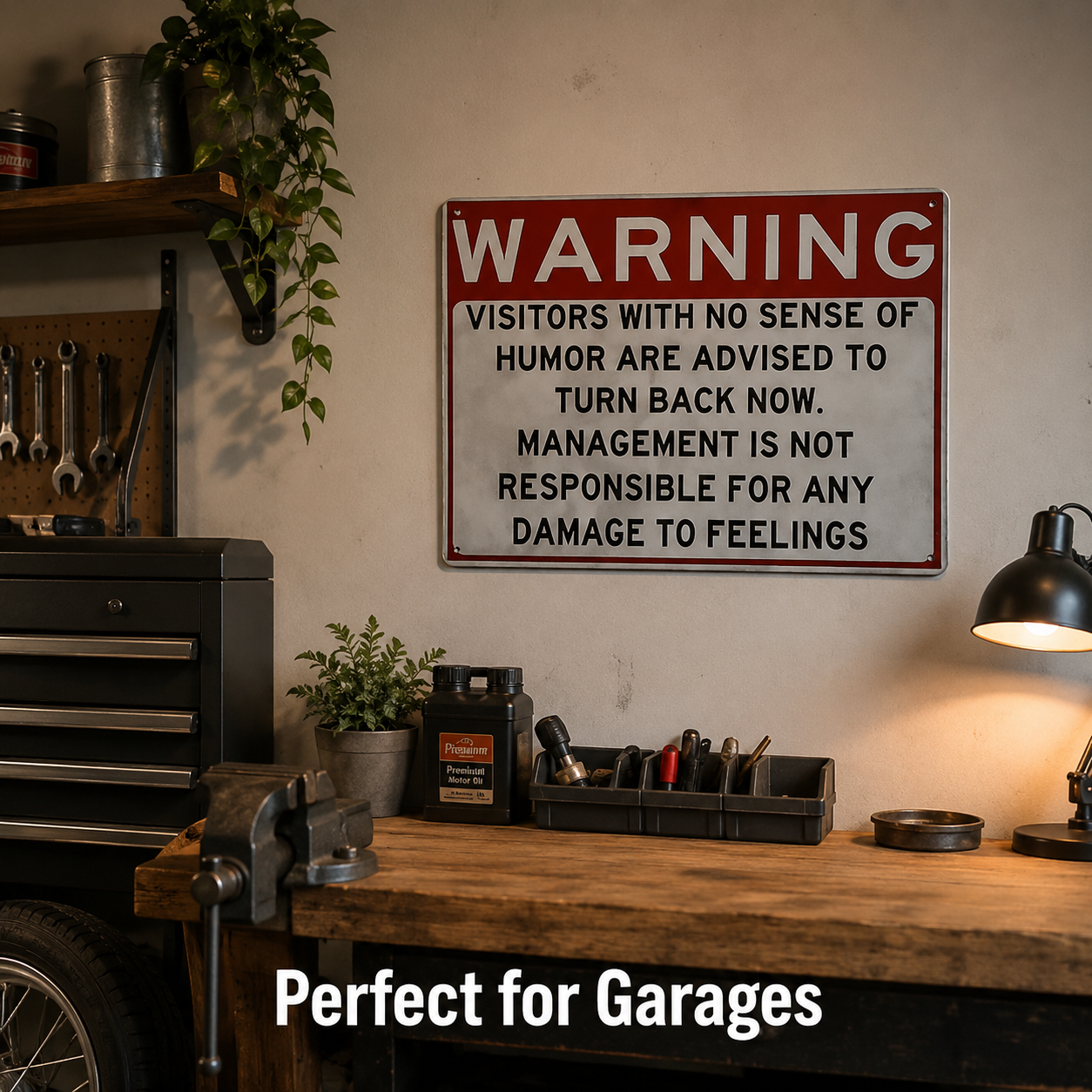 🔥 LAST DAY 50%OFF!🔥🎁Vintage “No Sense of Humor” Warning Metal Sign