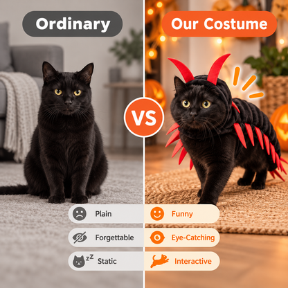🐛 Limited-time 50% off — Funny centipede cat costume