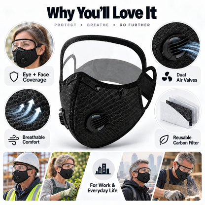 🚴 Limited-time 50% off —💖Reusable Carbon Filter Dust Mask – Built for Active Lifestyles