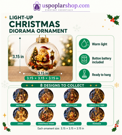 🎅Early Christmas 50% OFF-🎄 Light-Up Christmas Diorama Ornament 🔥