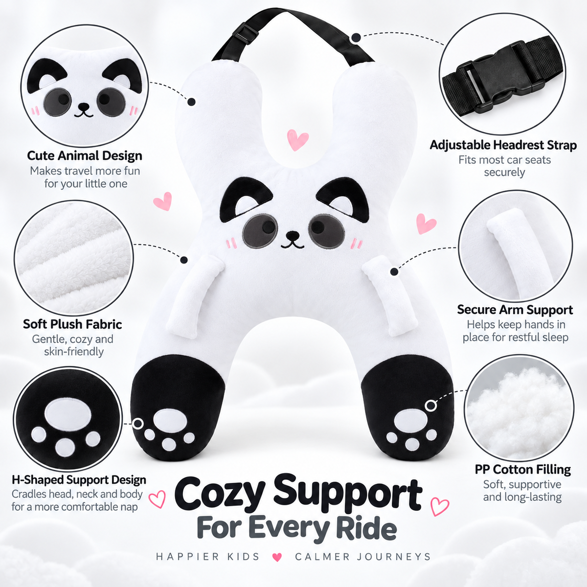 🚗 Limited-time 50% off — Kids car travel sleep support pillow