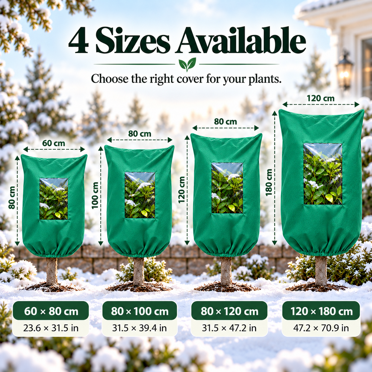 🔥Plant Covers Freeze Protection - 2 Pack Winter Frost Tree Plant Shrub Cloth