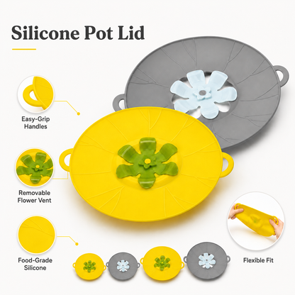 🔥LAST DAY 50%OFF🔥🎁Silicone Splash-Proof Pot Lid