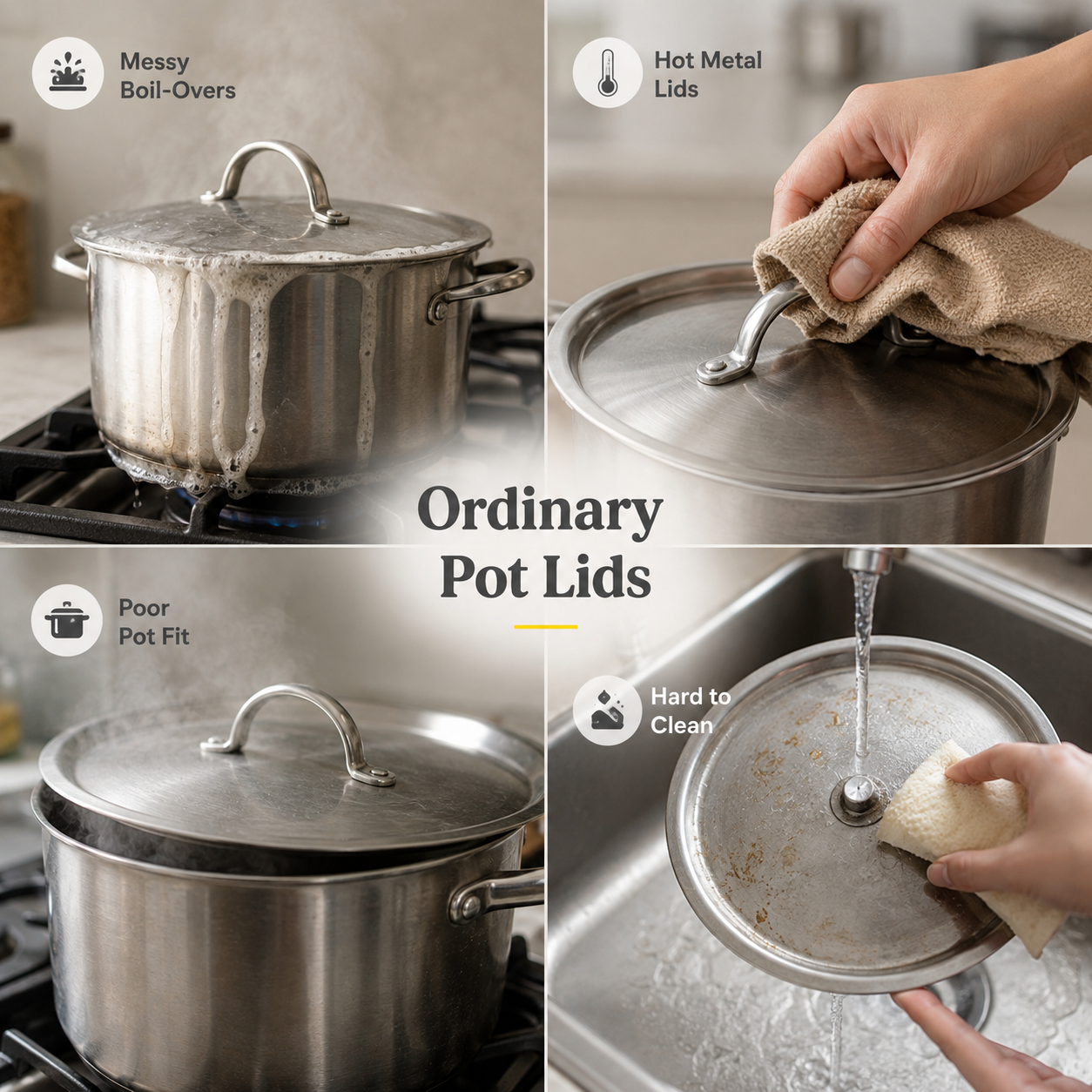 🔥LAST DAY 50%OFF🔥🎁Silicone Splash-Proof Pot Lid