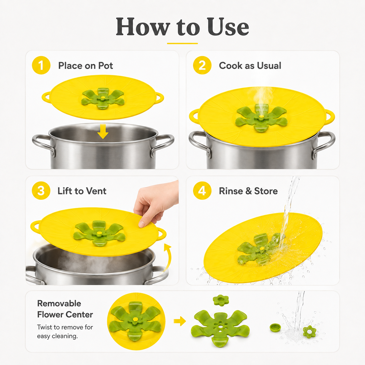 🔥LAST DAY 50%OFF🔥🎁Silicone Splash-Proof Pot Lid