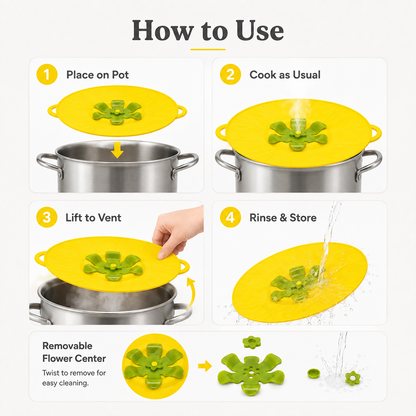 🔥LAST DAY 50%OFF🔥🎁Silicone Splash-Proof Pot Lid