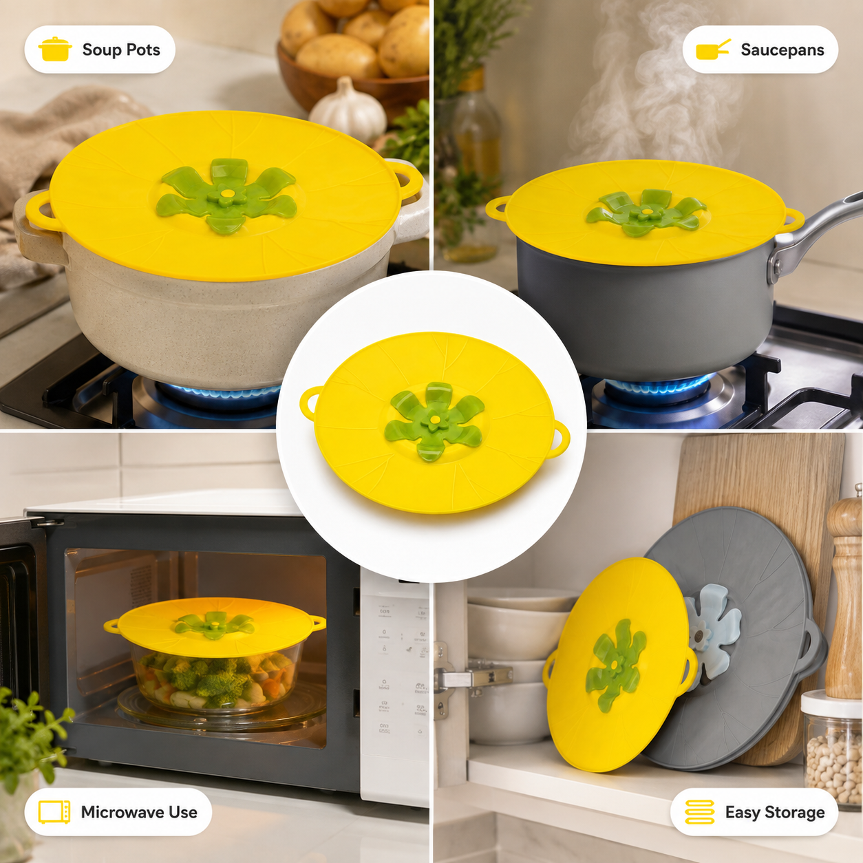 🔥LAST DAY 50%OFF🔥🎁Silicone Splash-Proof Pot Lid