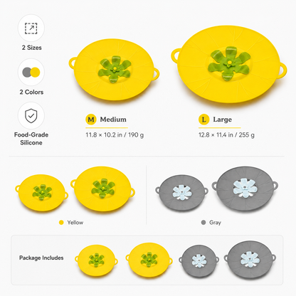 🔥LAST DAY 50%OFF🔥🎁Silicone Splash-Proof Pot Lid