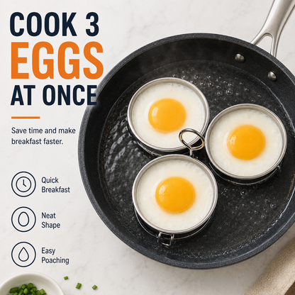 🔥Hot Sale 49% OFF🔥3-in-1 Stainless Steel Egg Poacher