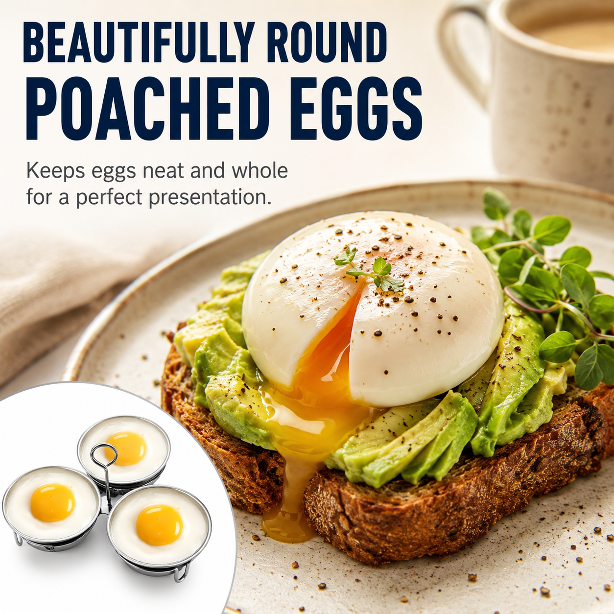 🔥Hot Sale 49% OFF🔥3-in-1 Stainless Steel Egg Poacher