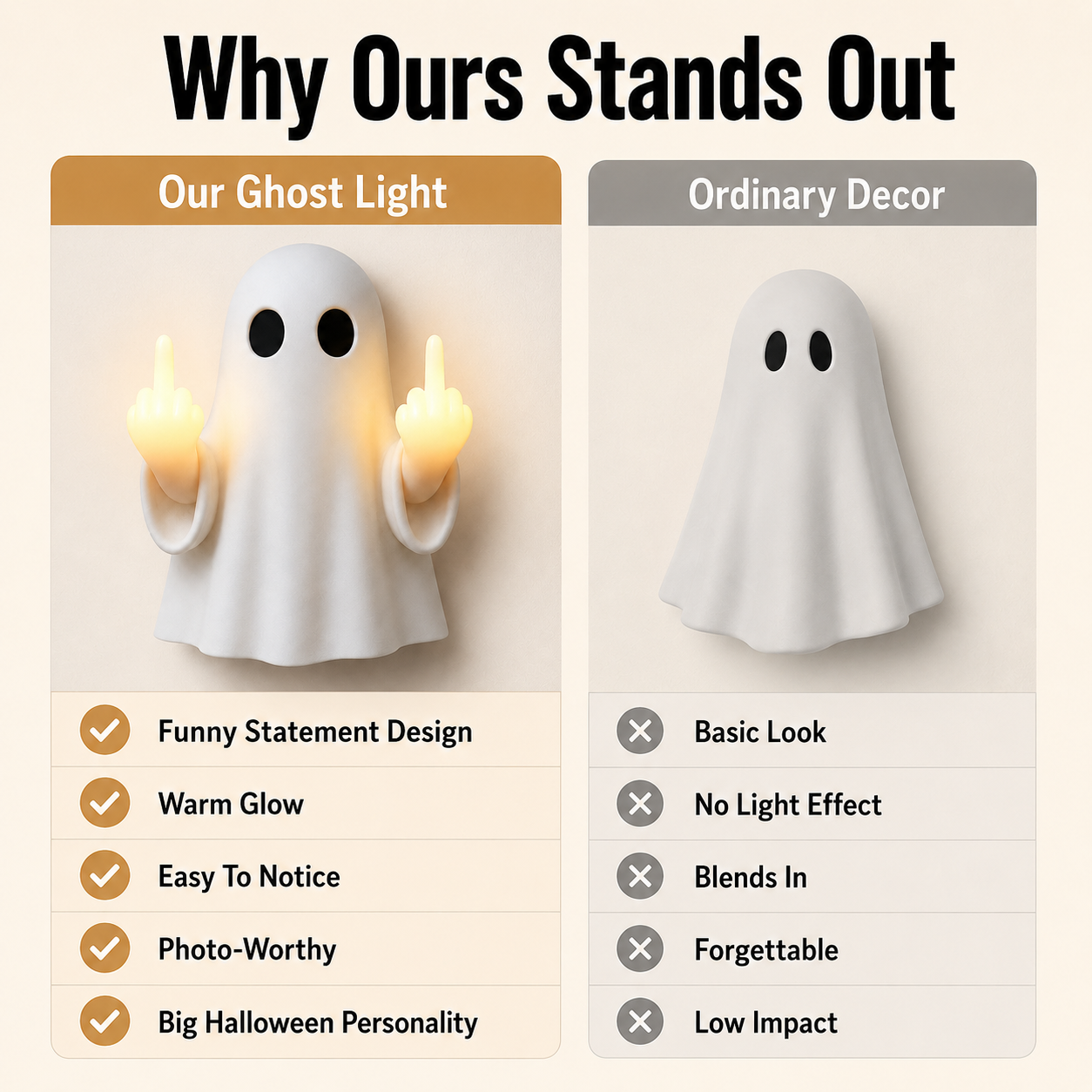🎃 60% Off Limited Time — Funny Ghost Halloween Wall Light-Free Shipping❗