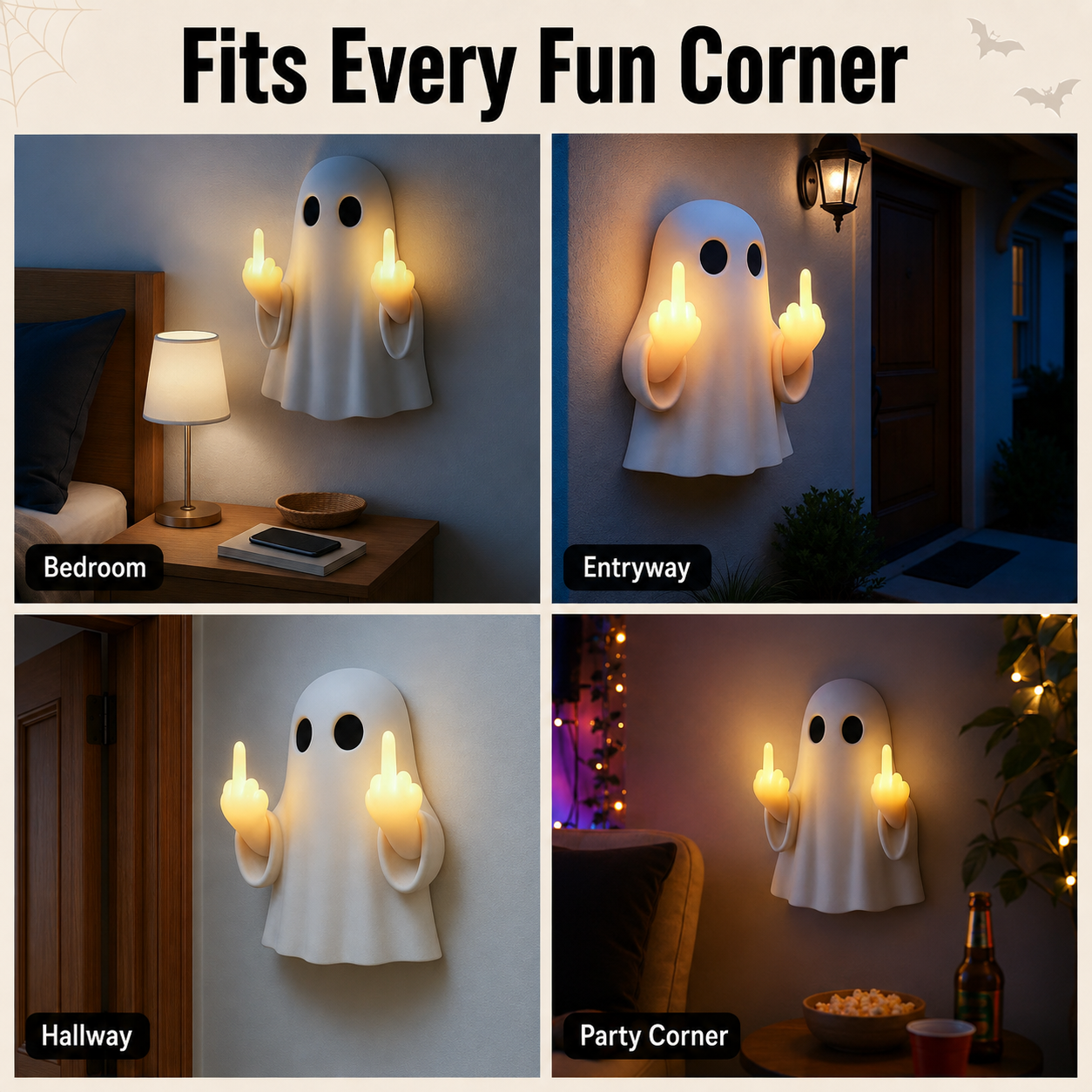 🎃 60% Off Limited Time — Funny Ghost Halloween Wall Light-Free Shipping❗