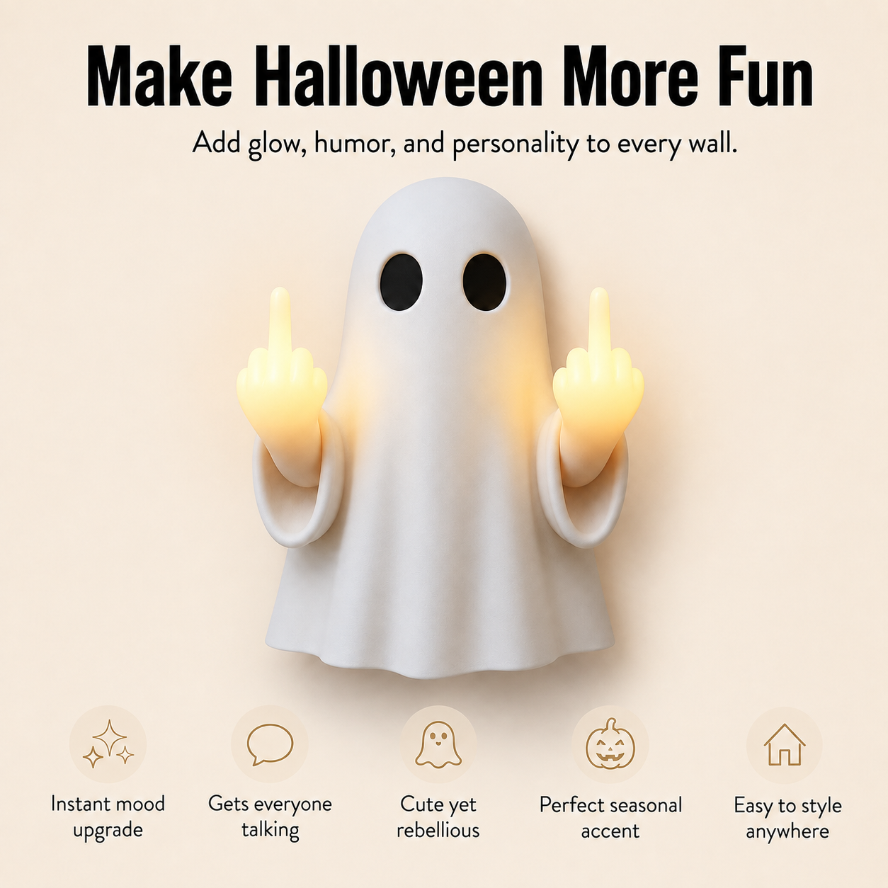 🎃 60% Off Limited Time — Funny Ghost Halloween Wall Light-Free Shipping❗