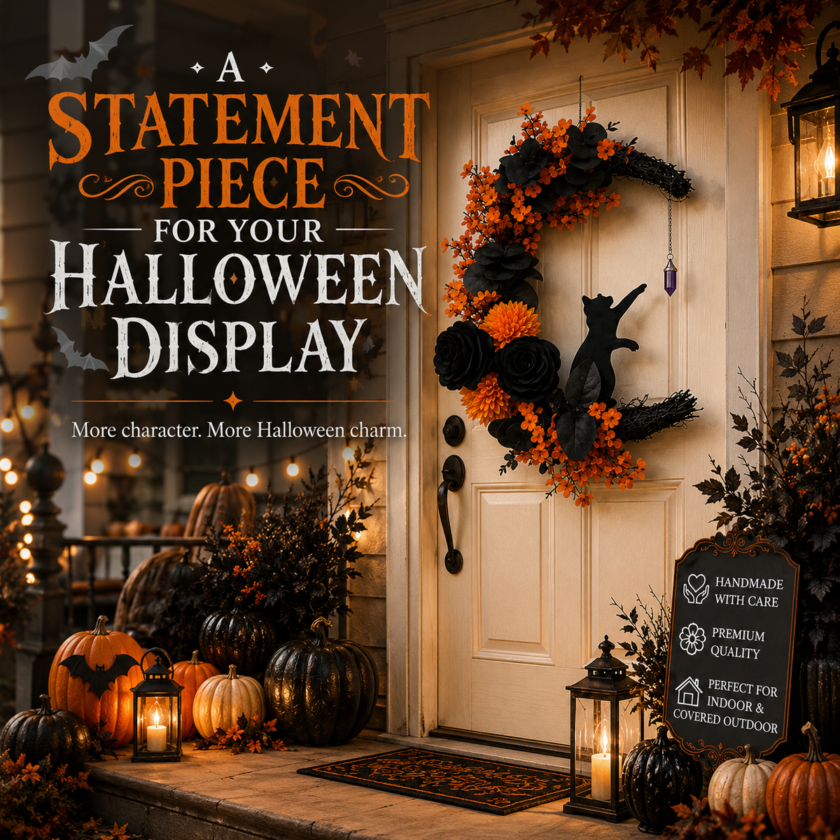 🎃🐈‍⬛Halloween Cat Wreaths