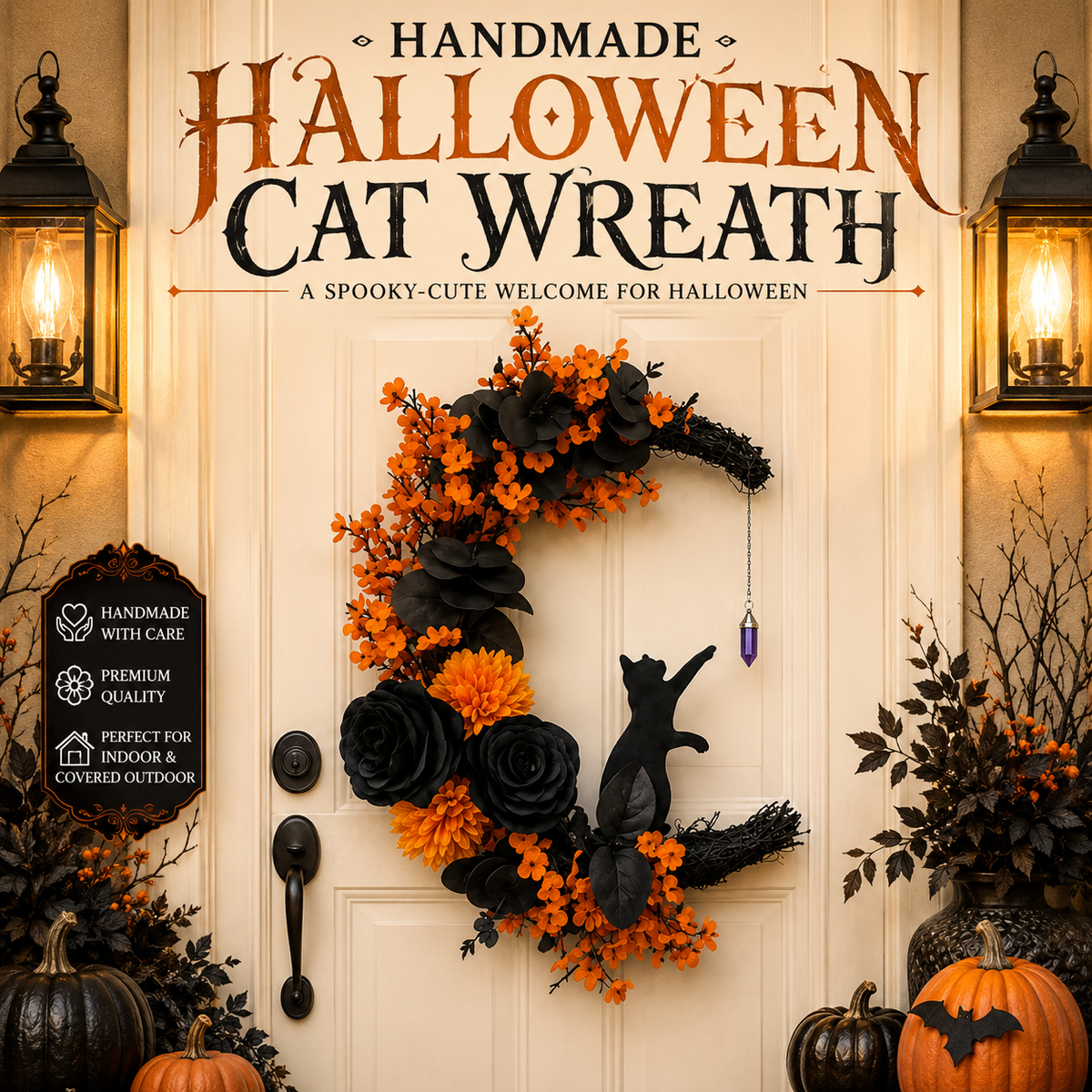 🎃🐈‍⬛Halloween Cat Wreaths