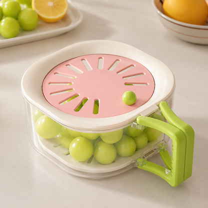 🔥 50% Off Limited Time ——Multi-Function Fruit & Vegetable Wash & Drain Box 🍇 WASH. DRAIN. STORE — ALL IN ONE.