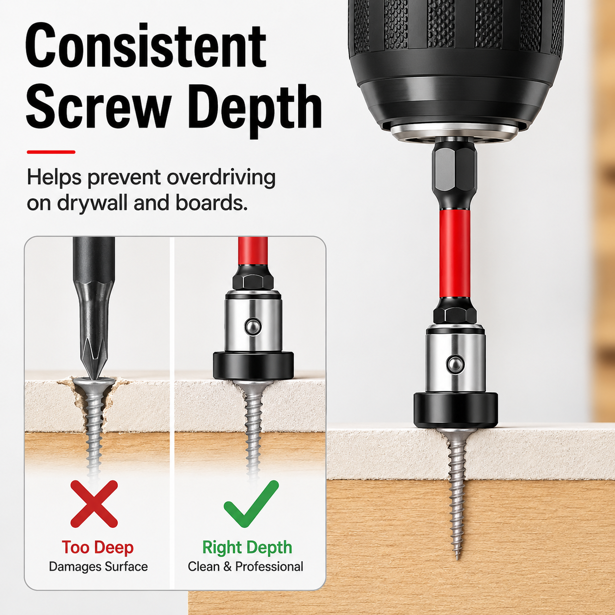 🔥Limited time 50% OFF-Magnetic Drywall Screw Depth Setter🔩