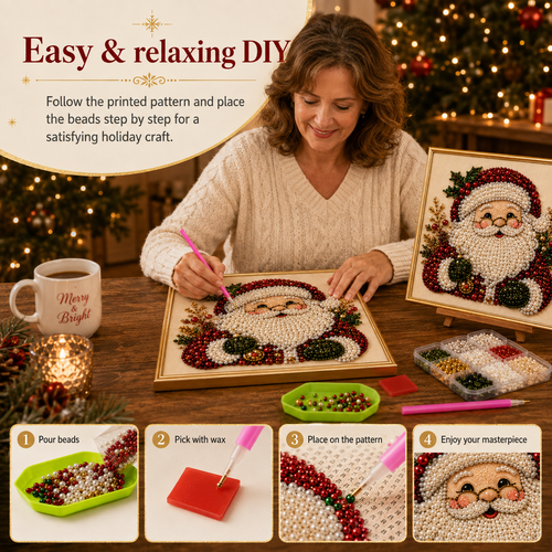 🔥Limited time 50% OFF-Christmas Pearl Bead Painting Kit🎄