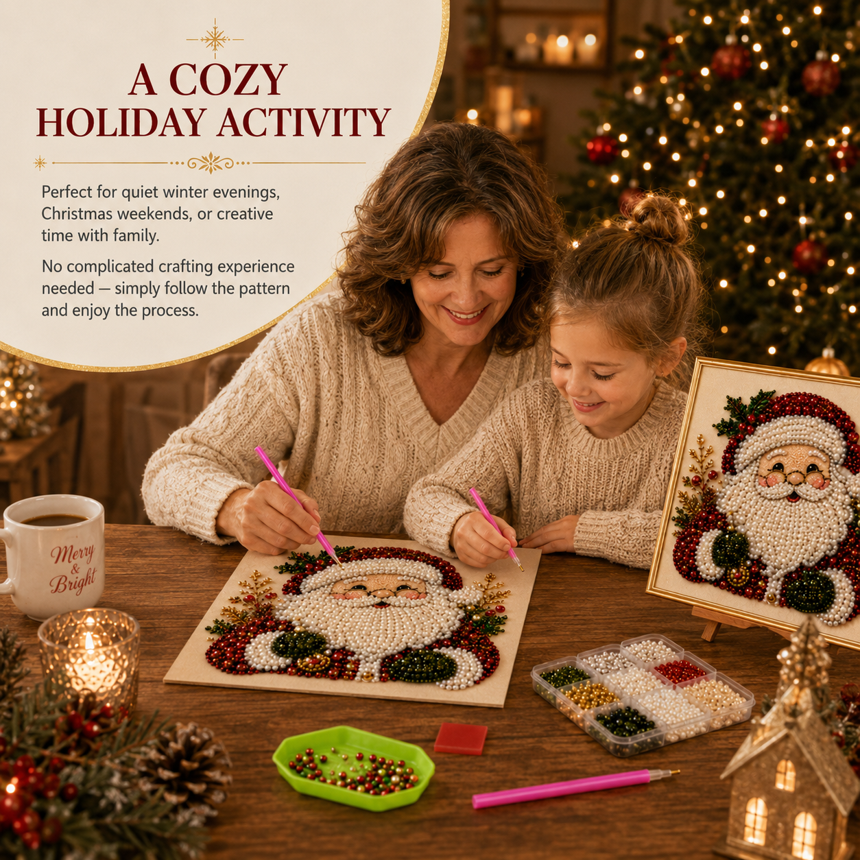 🔥Limited time 50% OFF-Christmas Pearl Bead Painting Kit🎄