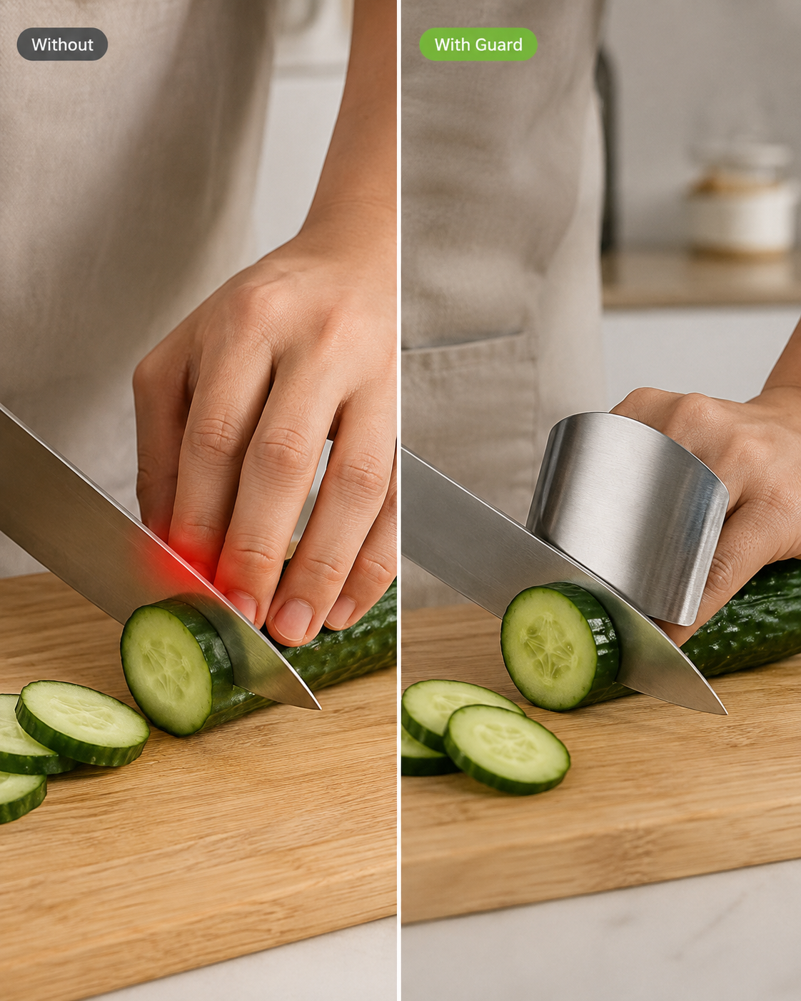 🔥 LAST DAY 53%OFF!🔥🎁Safe Cut Stainless Steel Finger Guard || Cook Faster. Cut Safer.