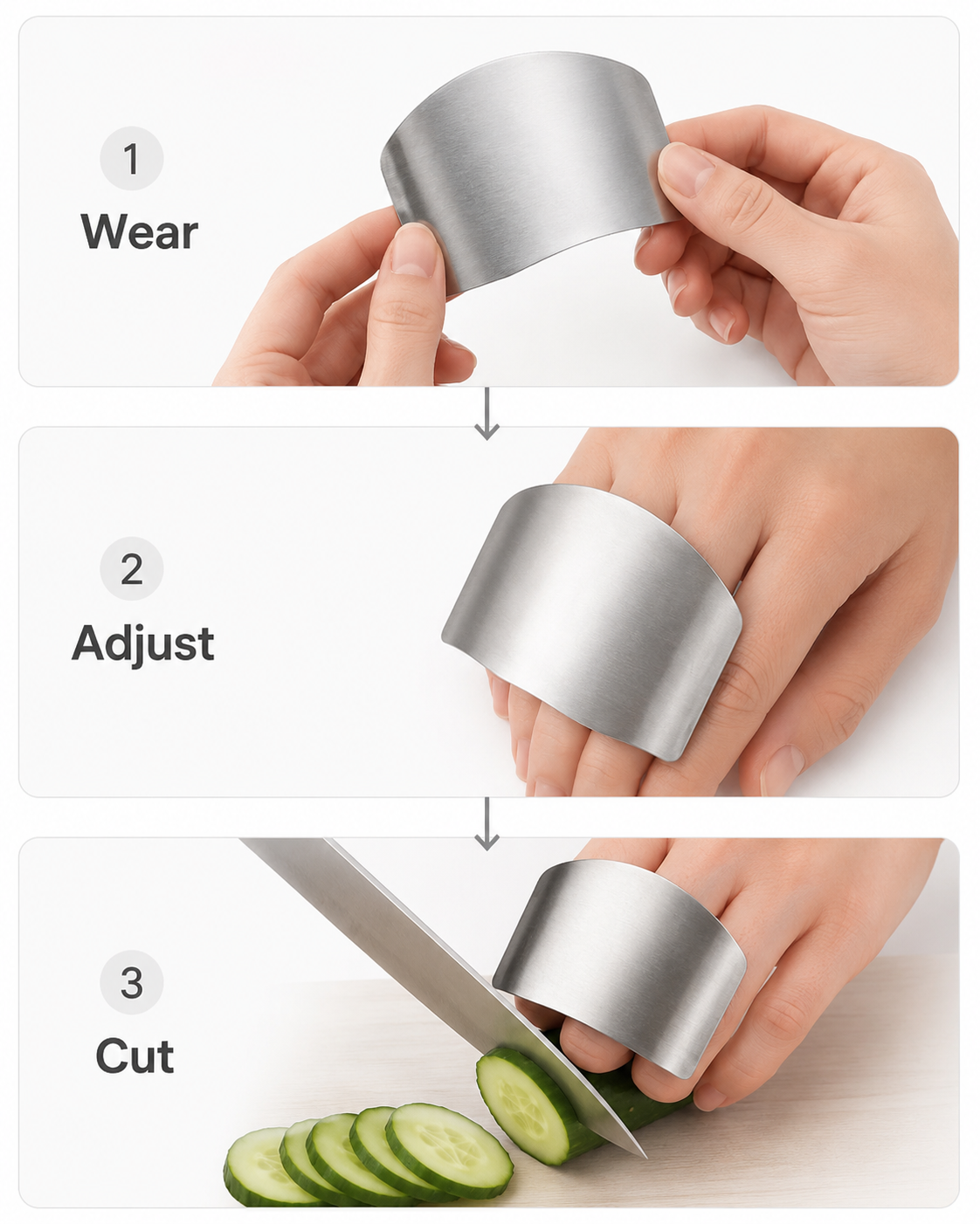 🔥 LAST DAY 53%OFF!🔥🎁Safe Cut Stainless Steel Finger Guard || Cook Faster. Cut Safer.