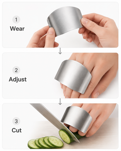 🔥 LAST DAY 53%OFF!🔥🎁Safe Cut Stainless Steel Finger Guard || Cook Faster. Cut Safer.