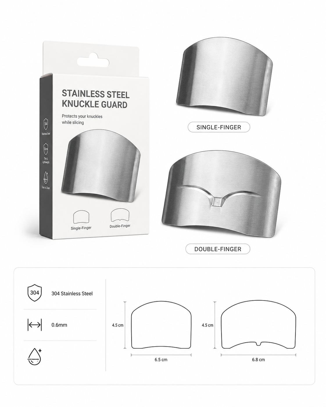 🔥 LAST DAY 53%OFF!🔥🎁Safe Cut Stainless Steel Finger Guard || Cook Faster. Cut Safer.