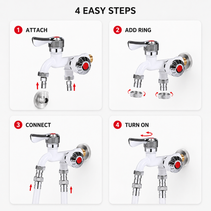 🔥HOT SALE LAST DAY 50%OFF!🔥🎁DUAL-CONTROL 2-WAY TAP