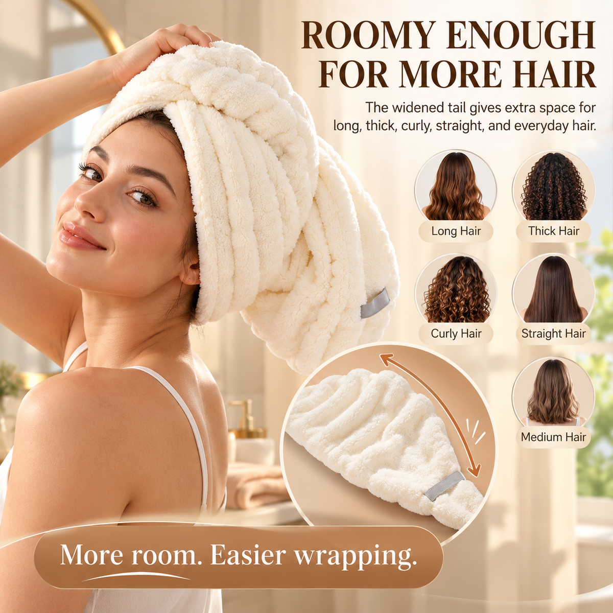 🔥Hot Sale 50% OFF 🎁Plush Quick-Dry Hair Towel Wrap – Ultra-Absorbent Thick Hair Drying Turban