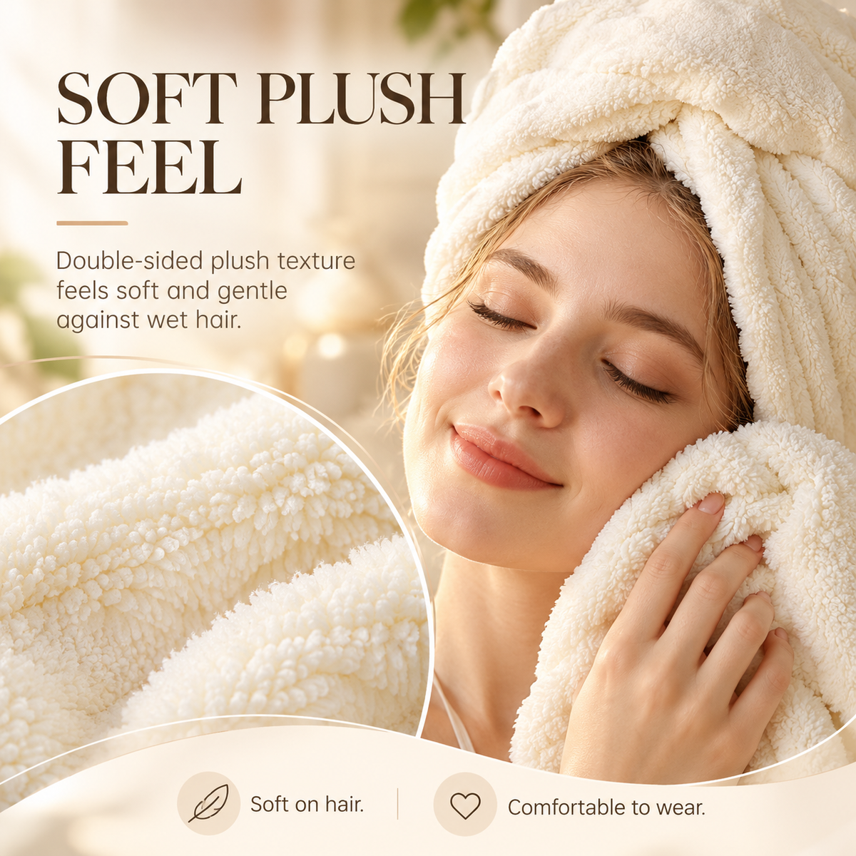 🔥Hot Sale 50% OFF 🎁Plush Quick-Dry Hair Towel Wrap – Ultra-Absorbent Thick Hair Drying Turban