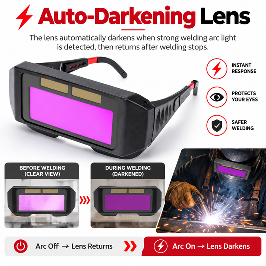 🔥 Limited-time 50% off —Solar Auto-Darkening Welding Glasses 🥽⚡