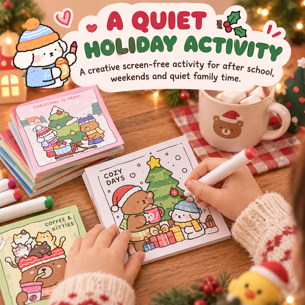 🔥 Hot Sale 49% OFF - 24-Day Christmas Advent Coloring Book Set 🎄