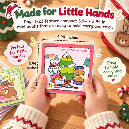 🔥 Hot Sale 49% OFF - 24-Day Christmas Advent Coloring Book Set 🎄