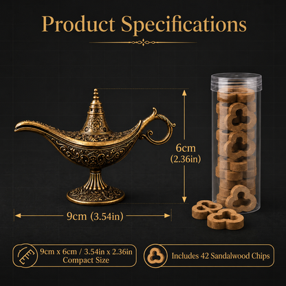 🔥Vintage Aladdin Genie Lamp Incense Holder