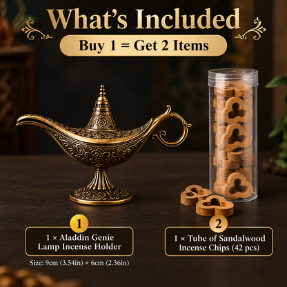 🔥Vintage Aladdin Genie Lamp Incense Holder
