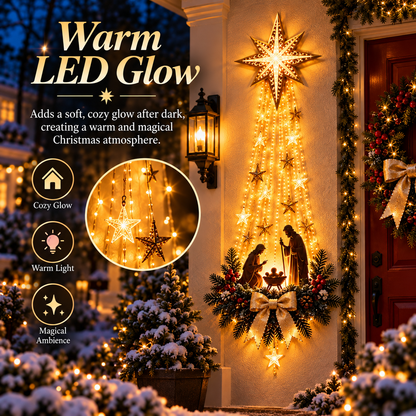 🔥 Hot Sale 49% OFF - Lighted Bethlehem Star Nativity Wall Decor