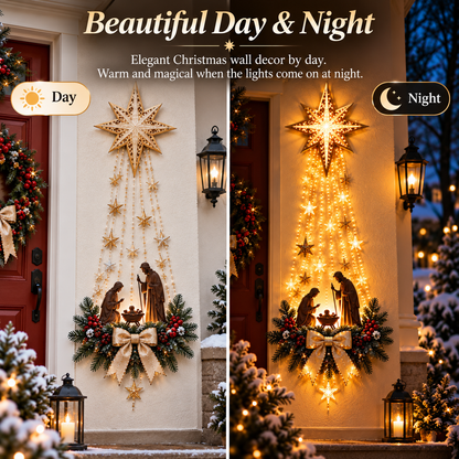 🔥 Hot Sale 49% OFF - Lighted Bethlehem Star Nativity Wall Decor