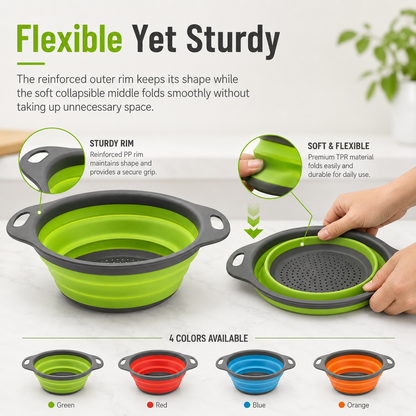 🔥Hot Sale 50% OFF🔥Collapsible Colander & Strainer Basket